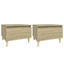 vidaXL 2 db sonoma tölgy színű szerelt fa kisasztal 50x46x35 cm