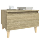 vidaXL 2 db sonoma tölgy színű szerelt fa kisasztal 50x46x35 cm