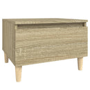 vidaXL 2 db sonoma tölgy színű szerelt fa kisasztal 50x46x35 cm