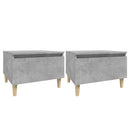 vidaXL 2 db betonszürke szerelt fa kisasztal 50x 46 x 35 cm