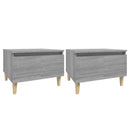 vidaXL 2 db szürke sonoma színű szerelt fa kisasztal 50x46x35 cm