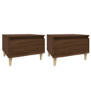 vidaXL 2 db barna tölgyszínű szerelt fa kisasztal 50 x 46 x 35 cm