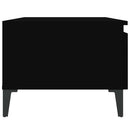 vidaXL fekete szerelt fa kisasztal 50 x 46 x 35 cm