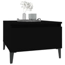 vidaXL 2 db fekete színű szerelt fa kisasztal 50 x 46 x 35 cm