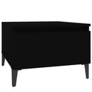vidaXL 2 db fekete színű szerelt fa kisasztal 50 x 46 x 35 cm