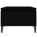 vidaXL 2 db fekete színű szerelt fa kisasztal 50 x 46 x 35 cm