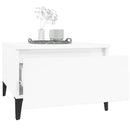 vidaXL 2 db magasfényű fehér szerelt fa éjjeliszekrény 50 x 46 x 35 cm