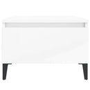 vidaXL 2 db magasfényű fehér szerelt fa éjjeliszekrény 50 x 46 x 35 cm