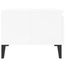 vidaXL 2 db magasfényű fehér szerelt fa éjjeliszekrény 50 x 46 x 35 cm