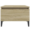 vidaXL 2 db sonoma tölgy színű szerelt fa kisasztal 50x46x35 cm