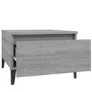 vidaXL 2 db szürke sonoma színű szerelt fa kisasztal 50x46x35 cm