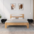 vidaXL 2 db fekete szerelt fa éjjeliszekrény 50 x 46 x 50 cm