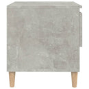 vidaXL 2 db betonszürke szerelt fa éjjeliszekrény 50x 46 x 50 cm