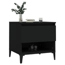 vidaXL 2 db fekete szerelt fa kisasztal 50 x 46 x 50 cm