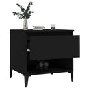 vidaXL 2 db fekete szerelt fa kisasztal 50 x 46 x 50 cm