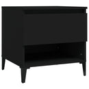 vidaXL 2 db fekete szerelt fa kisasztal 50 x 46 x 50 cm