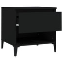 vidaXL 2 db fekete szerelt fa kisasztal 50 x 46 x 50 cm