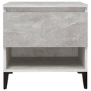 vidaXL 2 db betonszürke szerelt fa kisasztal 50 x 46 x 50 cm