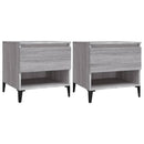 vidaXL 2 db szürke sonoma színű szerelt fa kisasztal 50x46x50 cm