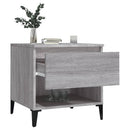 vidaXL 2 db szürke sonoma színű szerelt fa kisasztal 50x46x50 cm