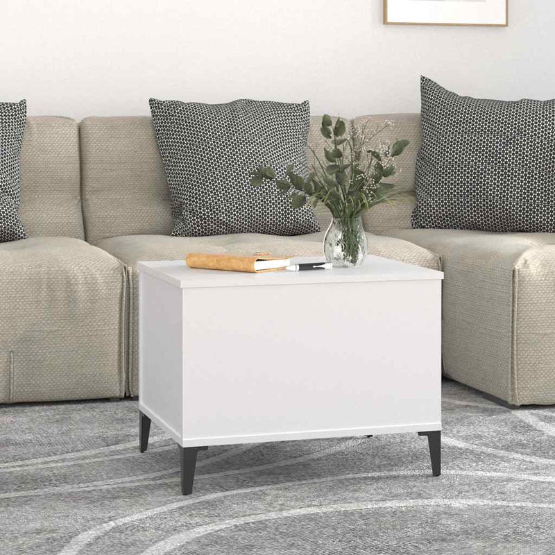 vidaXL fehér szerelt fa dohányzóasztal 60x44,5x45 cm