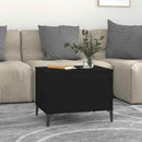 vidaXL fekete szerelt fa dohányzóasztal 60x44,5x45 cm