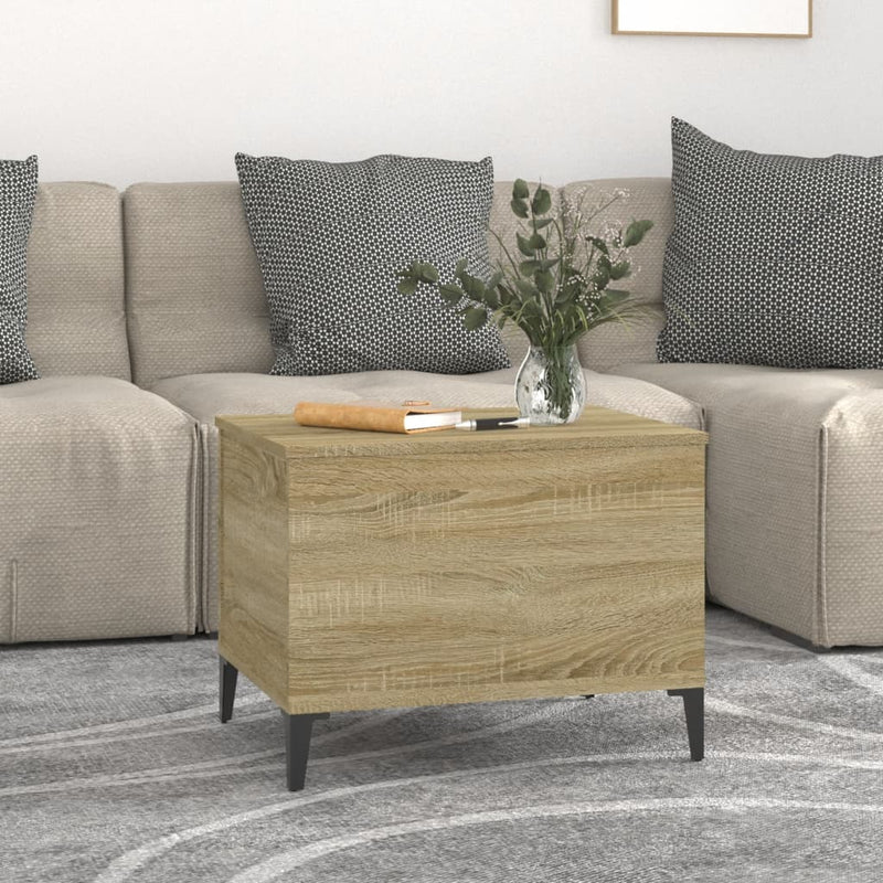 vidaXL sonoma tölgy színű szerelt fa dohányzóasztal 60x44,5x45 cm