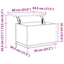 vidaXL sonoma tölgy színű szerelt fa dohányzóasztal 60x44,5x45 cm