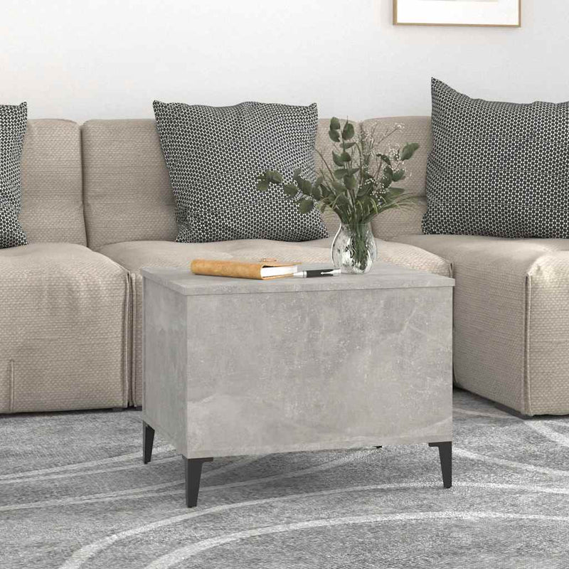 vidaXL betonszürke szerelt fa dohányzóasztal 60 x 44,5 x 45 cm
