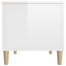 vidaXL magasfényű fehér szerelt fa dohányzóasztal 90x44,5x45 cm