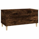 vidaXL füstös tölgy színű szerelt fa dohányzóasztal 90 x 44,5 x 45 cm