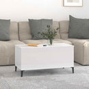 vidaXL magasfényű fehér szerelt fa dohányzóasztal 90x44,5x45 cm