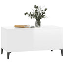 vidaXL magasfényű fehér szerelt fa dohányzóasztal 90x44,5x45 cm