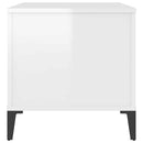 vidaXL magasfényű fehér szerelt fa dohányzóasztal 90x44,5x45 cm