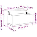 vidaXL betonszürke szerelt fa dohányzóasztal 90x44,5x45 cm