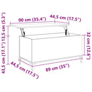 vidaXL szürke sonoma színű szerelt fa dohányzóasztal 90x44,5x45 cm