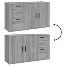 vidaXL szürke sonoma színű szerelt fa tálalószekrény 100x33x59,5 cm