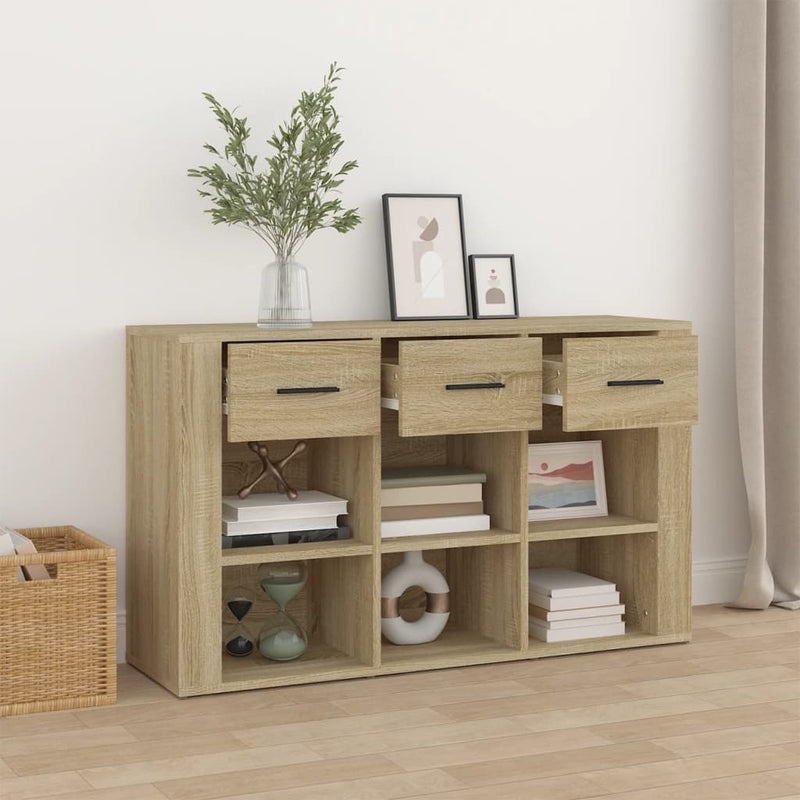 vidaXL sonoma tölgy színű szerelt fa tálalóasztal 100x30x59,5 cm