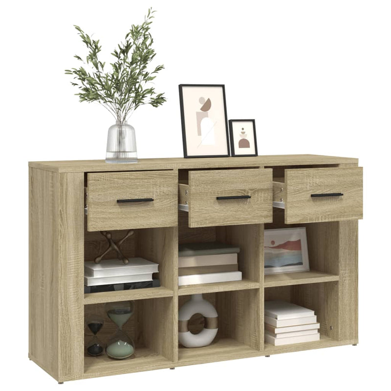 vidaXL sonoma tölgy színű szerelt fa tálalóasztal 100x30x59,5 cm
