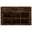 vidaXL füstös tölgy színű szerelt fa tálalószekrény 100x30x59,5 cm