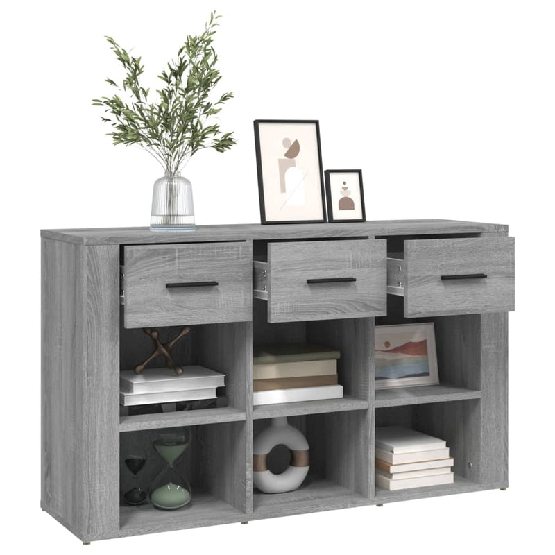 vidaXL szürke sonoma színű szerelt fa tálalószekrény 100x30x59,5 cm