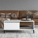 vidaXL fehér szerelt fa dohányzóasztal 90 x 50 x 36,5 cm