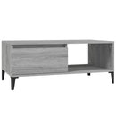 vidaXL szürke sonoma színű szerelt fa dohányzóasztal 90 x 50 x 36,5 cm