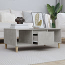 vidaXL betonszürke szerelt fa dohányzóasztal 90x50x36,5 cm