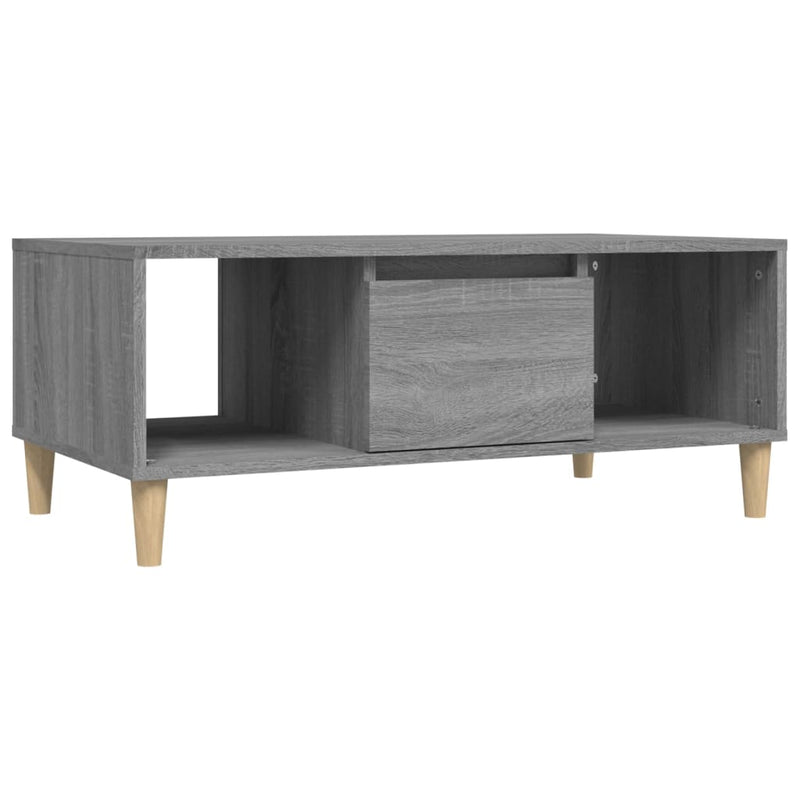 vidaXL szürke sonoma színű szerelt fa dohányzóasztal 90 x 50 x 36,5 cm