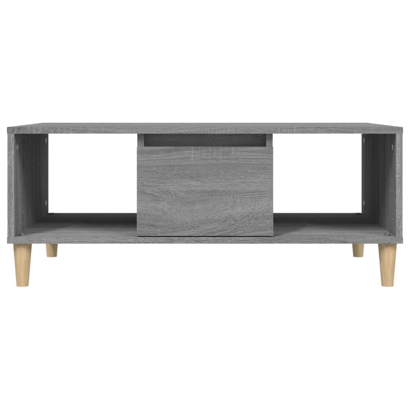 vidaXL szürke sonoma színű szerelt fa dohányzóasztal 90 x 50 x 36,5 cm