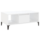 vidaXL fehér szerelt fa dohányzóasztal 90 x 50 x 36,5 cm