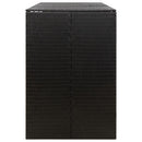 vidaXL fekete polyrattan hármas kerekeskuka tárolófészer 207x80x117 cm