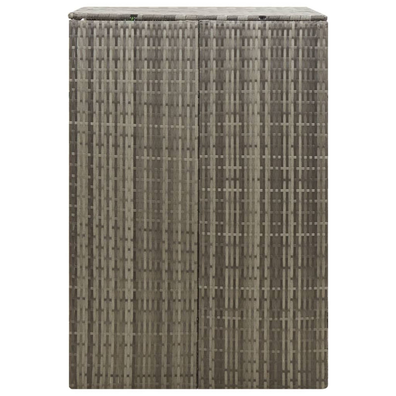 vidaXL szürke polyrattan kerekes kukatároló fészer 70 x 80 x 117 cm