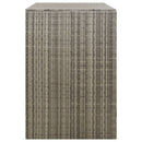 vidaXL szürke polyrattan dupla kerekeskuka tárolófészer 140x80x117 cm